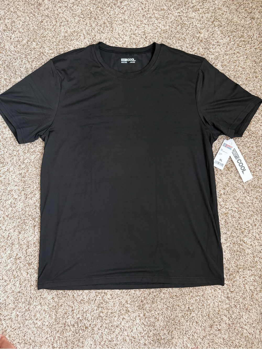 32 Degrees Black Crew Neck Performance Tee